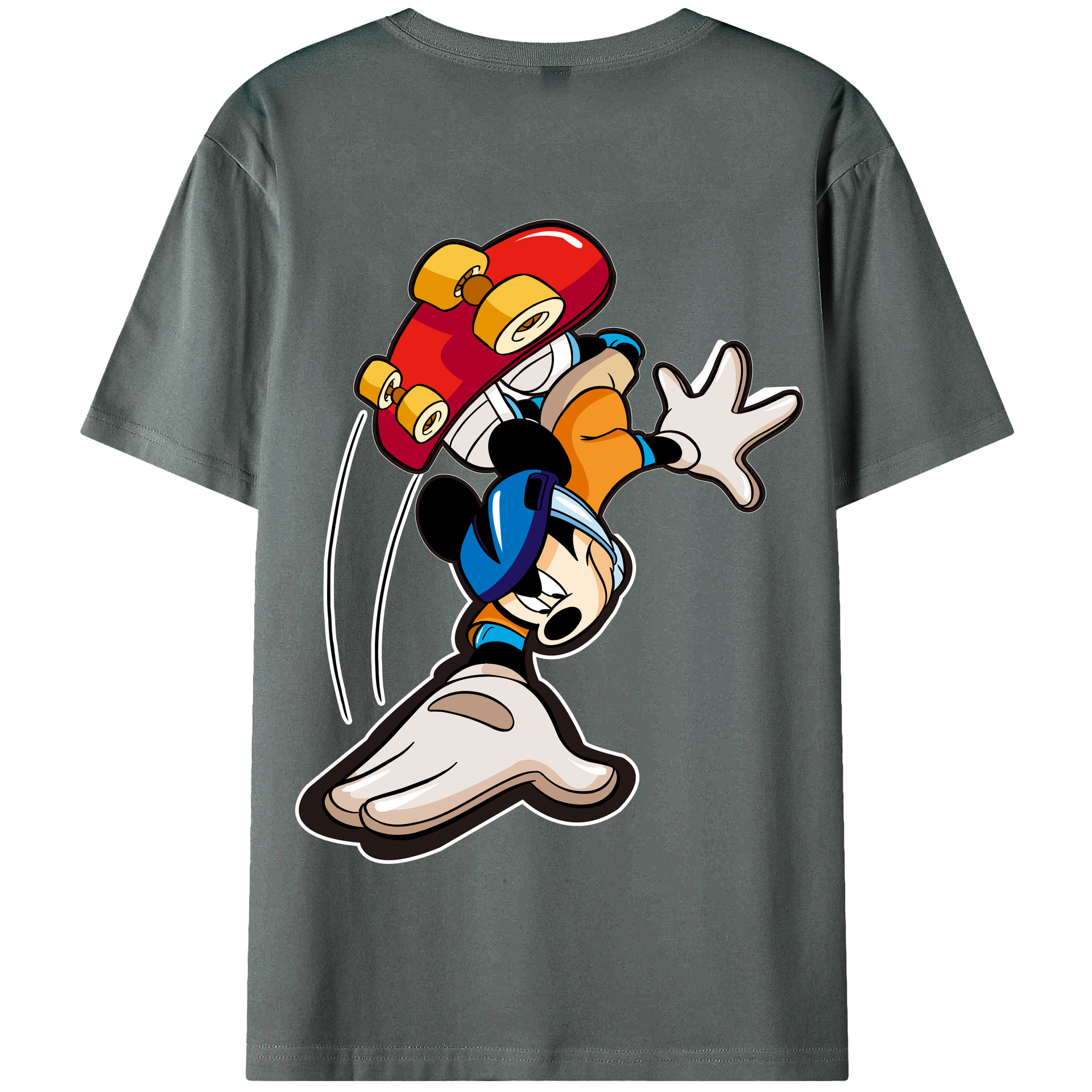 （画像用） ミッキーマウス Mickey Mouse 綿100％半袖Tシャツ（背面プリント）